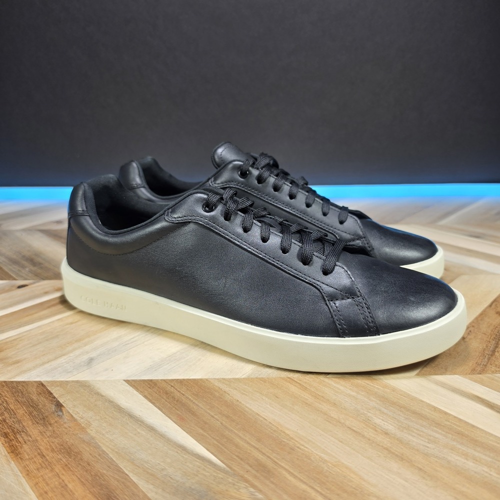 Cole Haan Grand Crosscourt Daily Men's 14 M Black Ivory C40224 Leather Sneakers